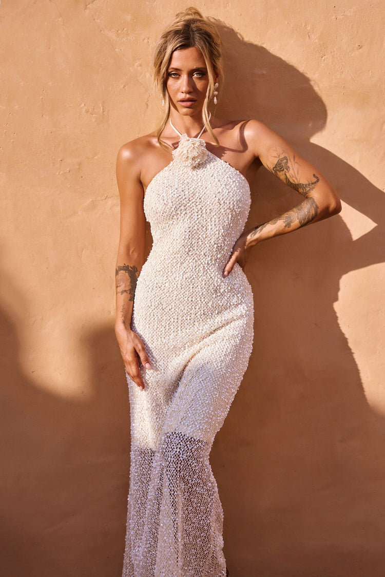 Nasha Maxi Dress - Cream for women