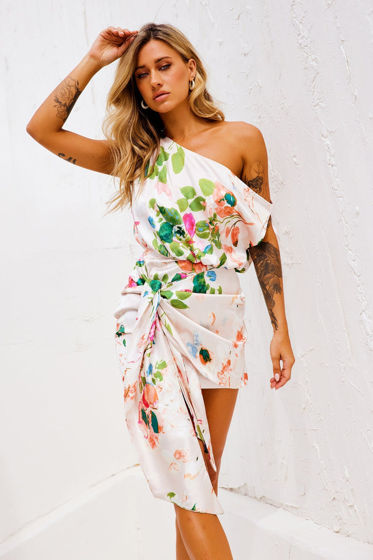 Neon Moon Mini Dress - Beige for women