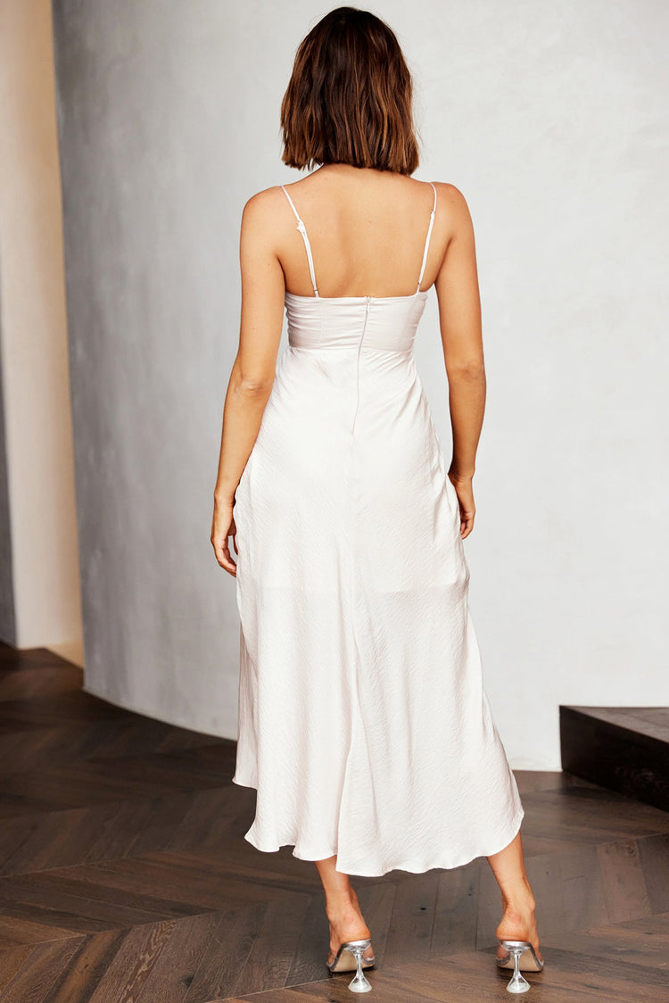 Night In August Midi Dress - Champagne for women