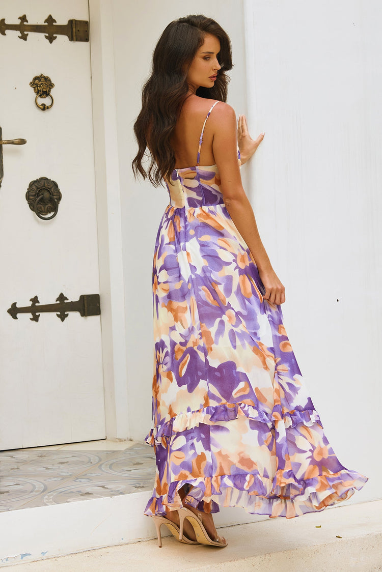 Nightcap Maxi Dress - Purple Multi for women