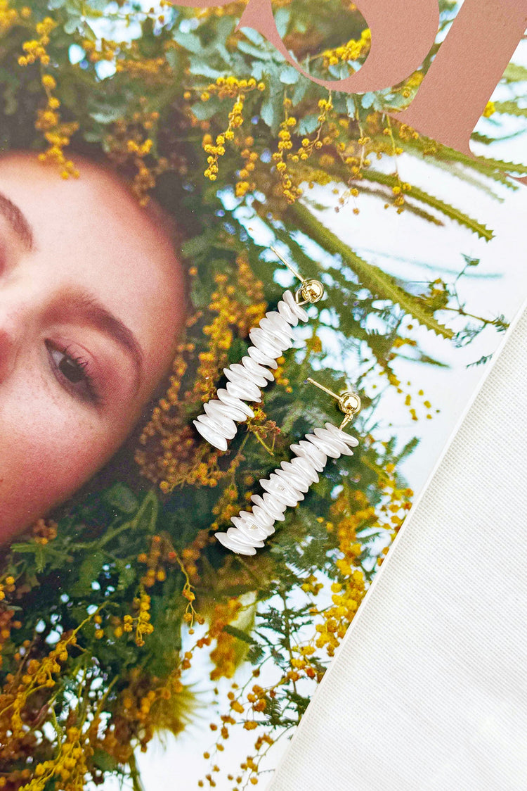 On Repeat Earrings - White for women