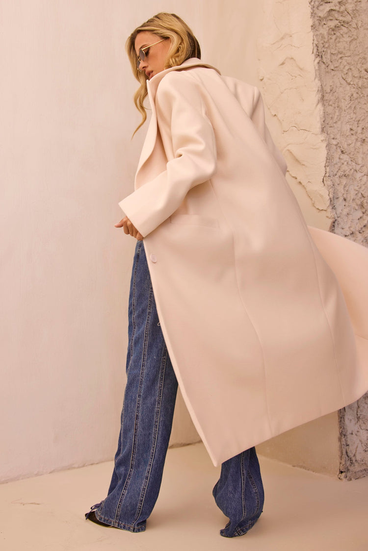 Opal Swing Coat - Cream for women