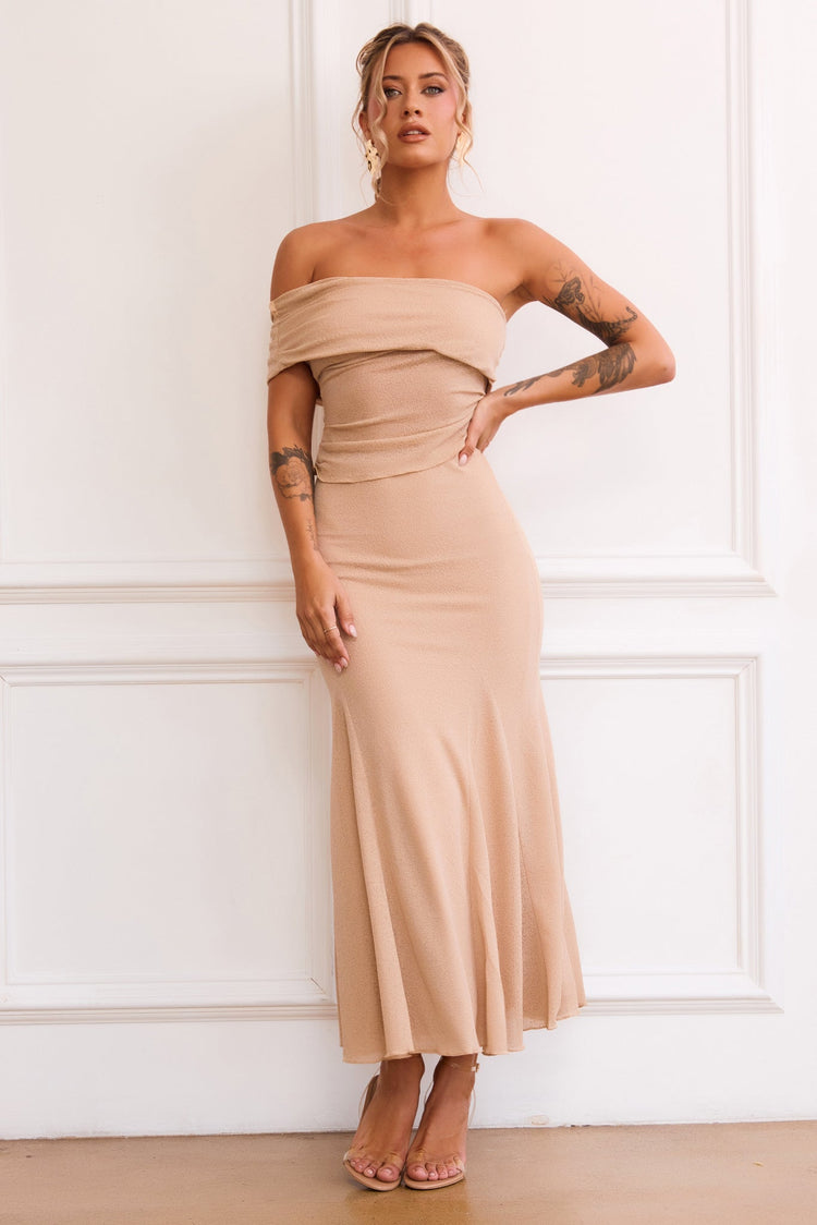 Picture Perfect Maxi Skirt - Tan for women