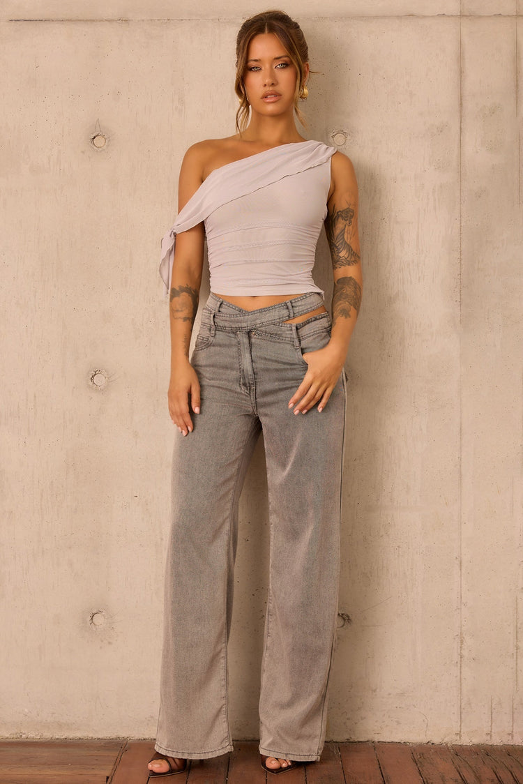 Real Deal Mesh Top - Grey for women