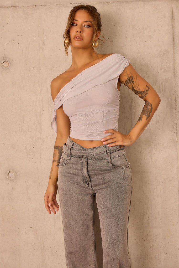 Real Deal Mesh Top - Grey for women
