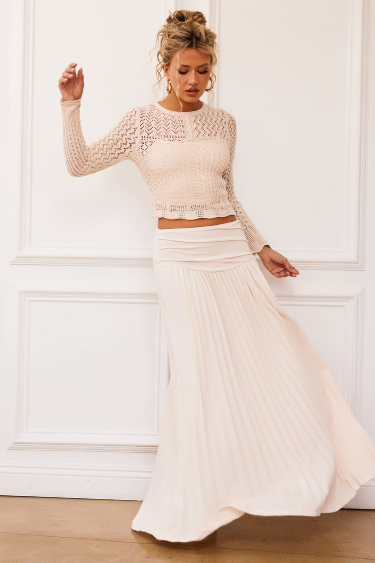 Rue Knit Maxi Skirt - Ivory for women