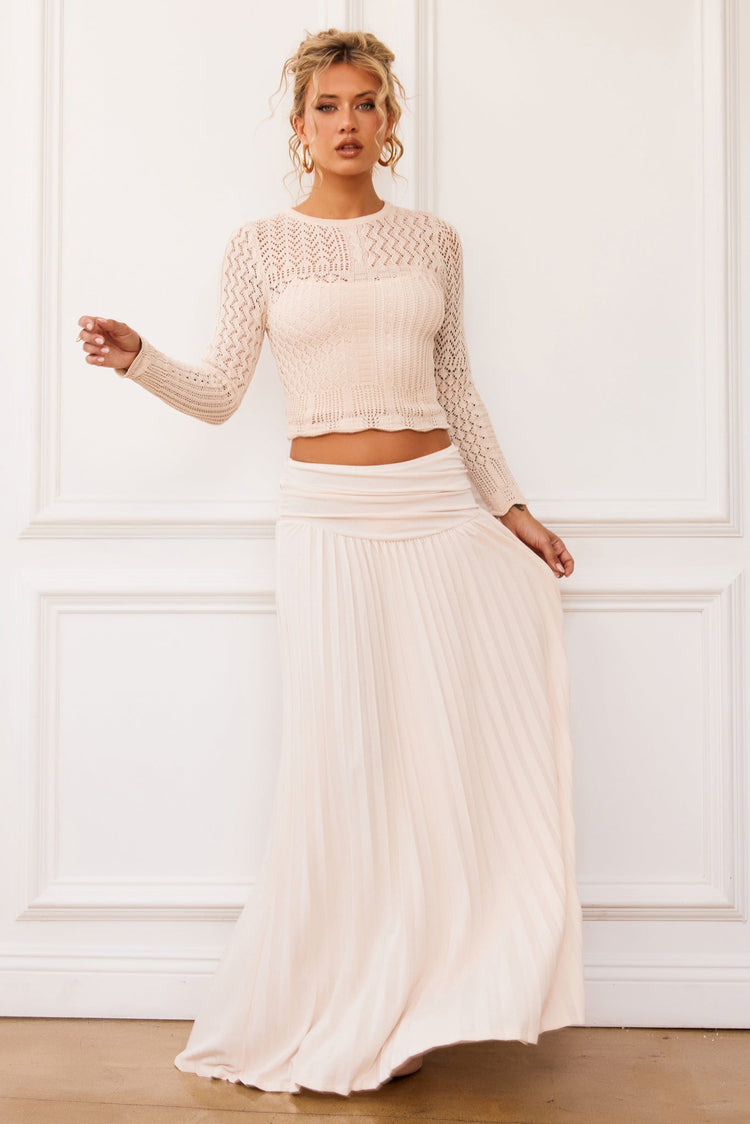 Rue Knit Maxi Skirt - Ivory for women