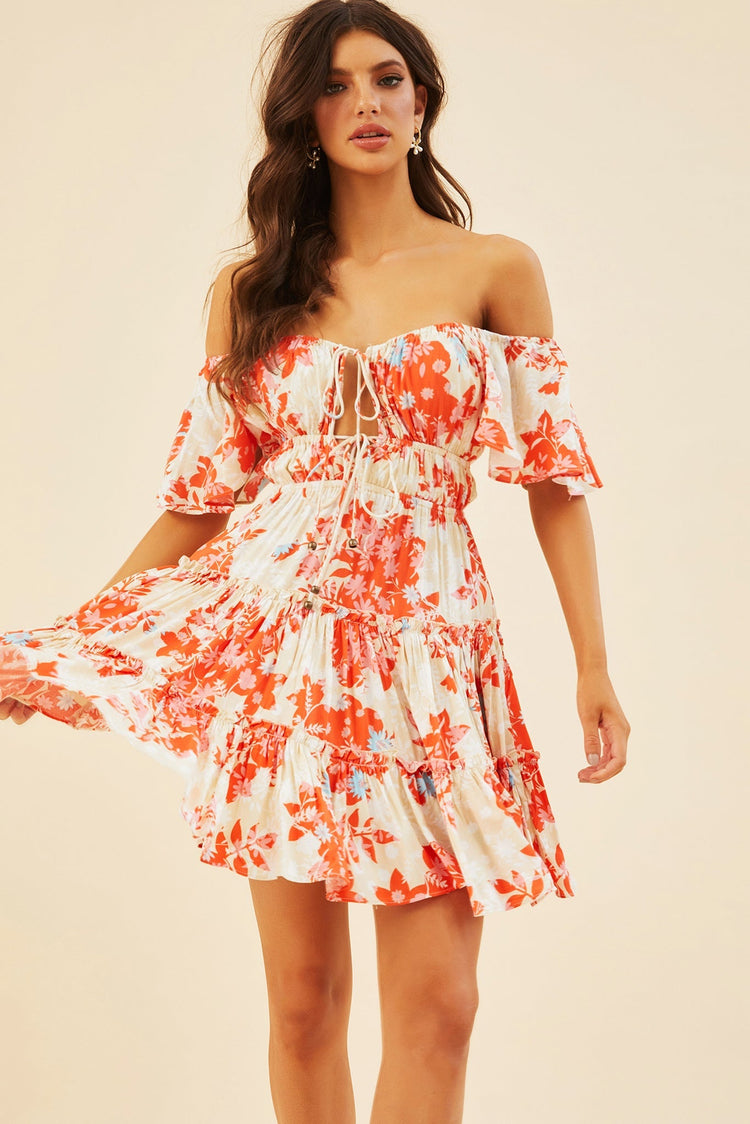 Runaway Baby Mini Dress - Orange for women