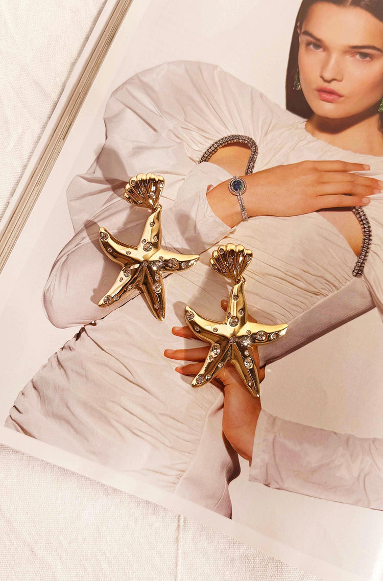 Sea Siren Earrings - Gold for women