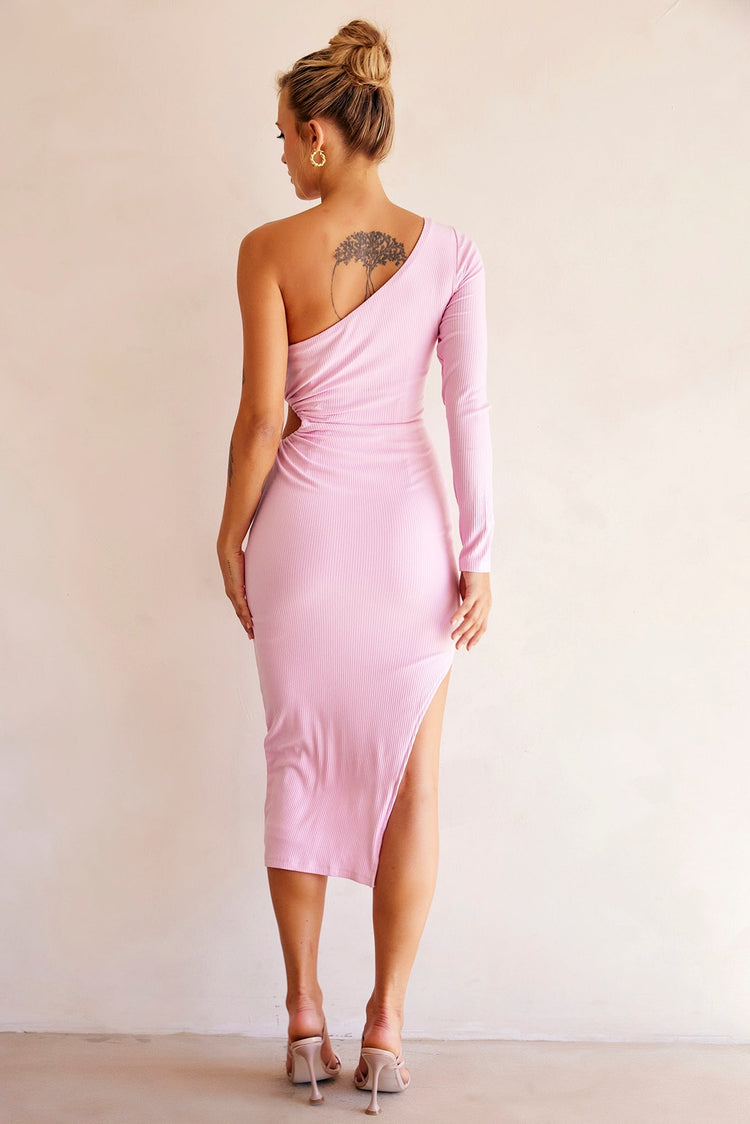 Sheer Glow Midi Dress - Pink for women