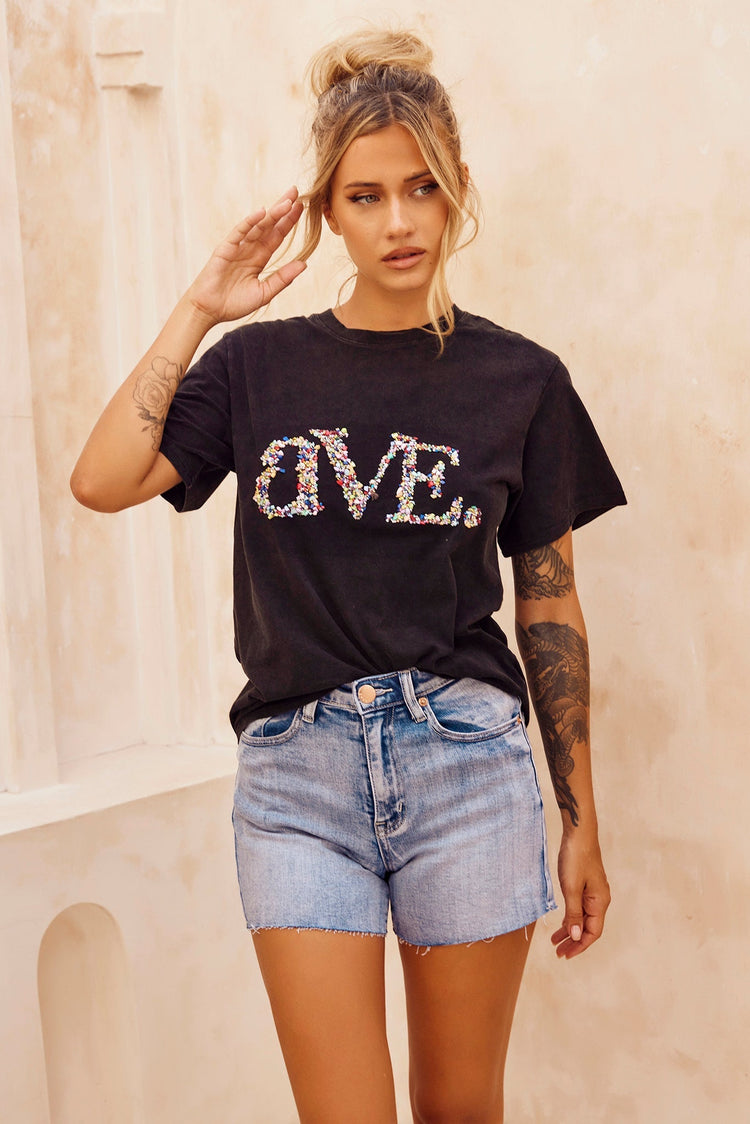 Show Stop Denim Shorts - Washed Blue for women