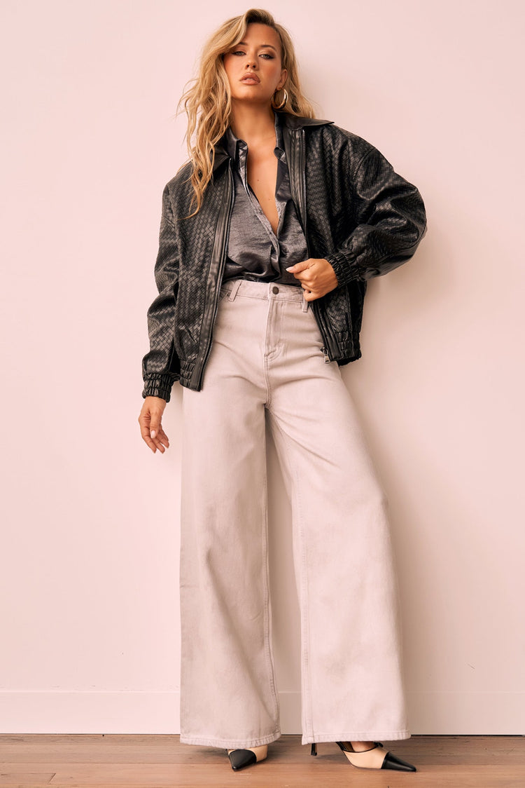 Singin' In The Wind Vegan Leather Jacket - Black for women
