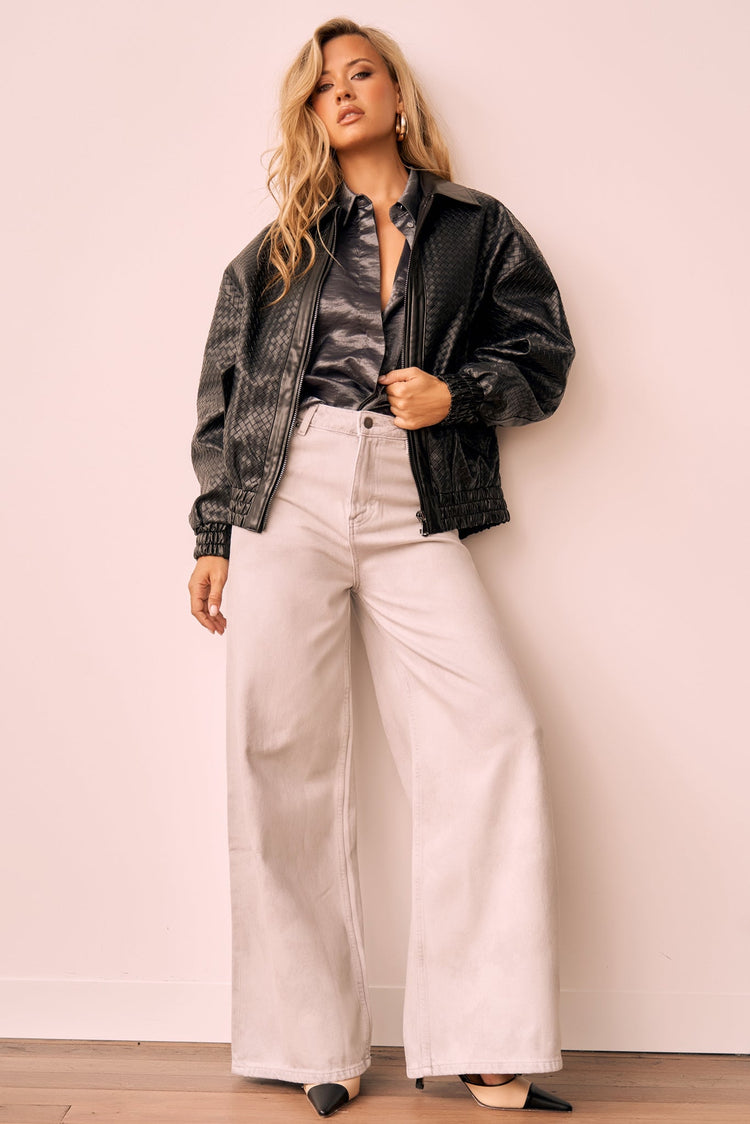 Singin' In The Wind Vegan Leather Jacket - Black for women