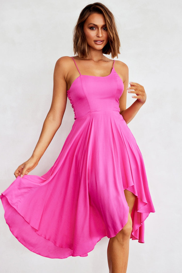 So Fine Midi Dress - Hot Pink for women