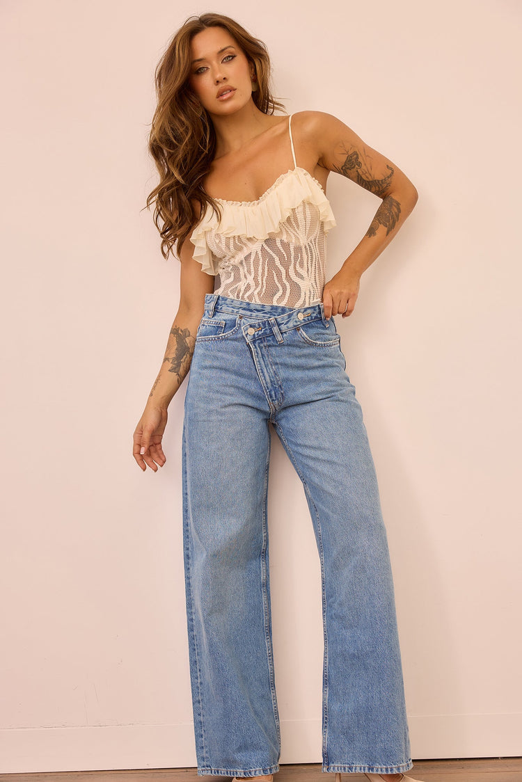 Soft Whispers Lace Bodysuit - Ivory for women