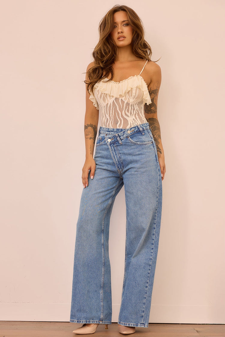 Soft Whispers Lace Bodysuit - Ivory for women