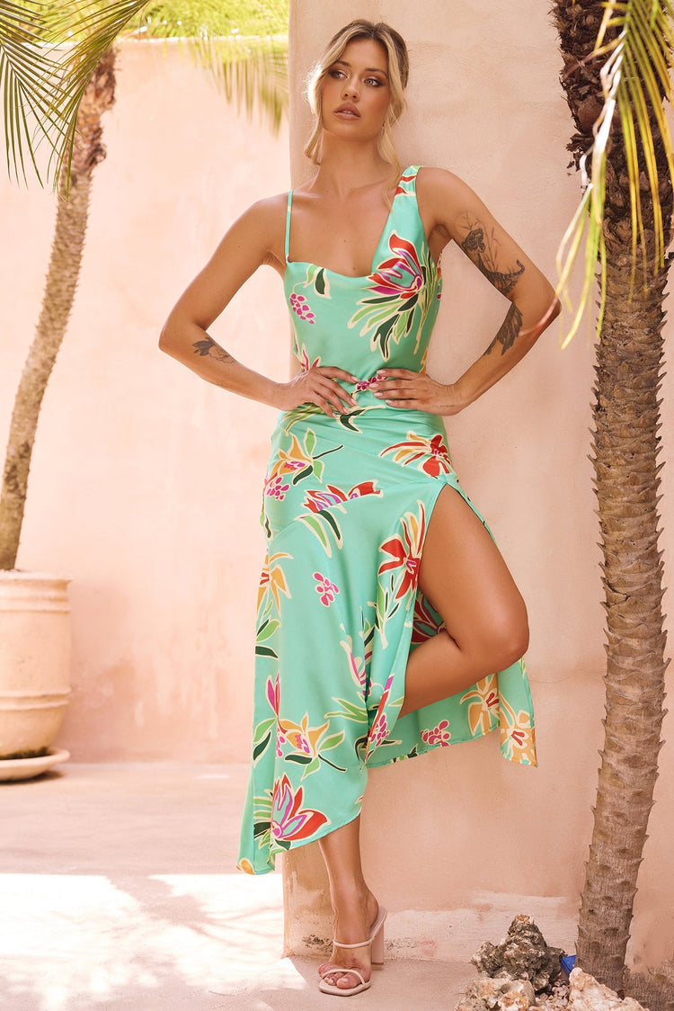 Sonora Midi Dress - Green for women