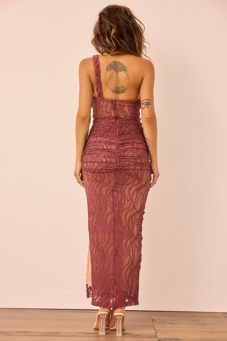 Spotlight Lace Maxi Dress - Cocoa for women