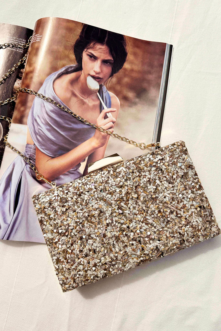 Starlit Mirage Clutch Bag - Beige for women
