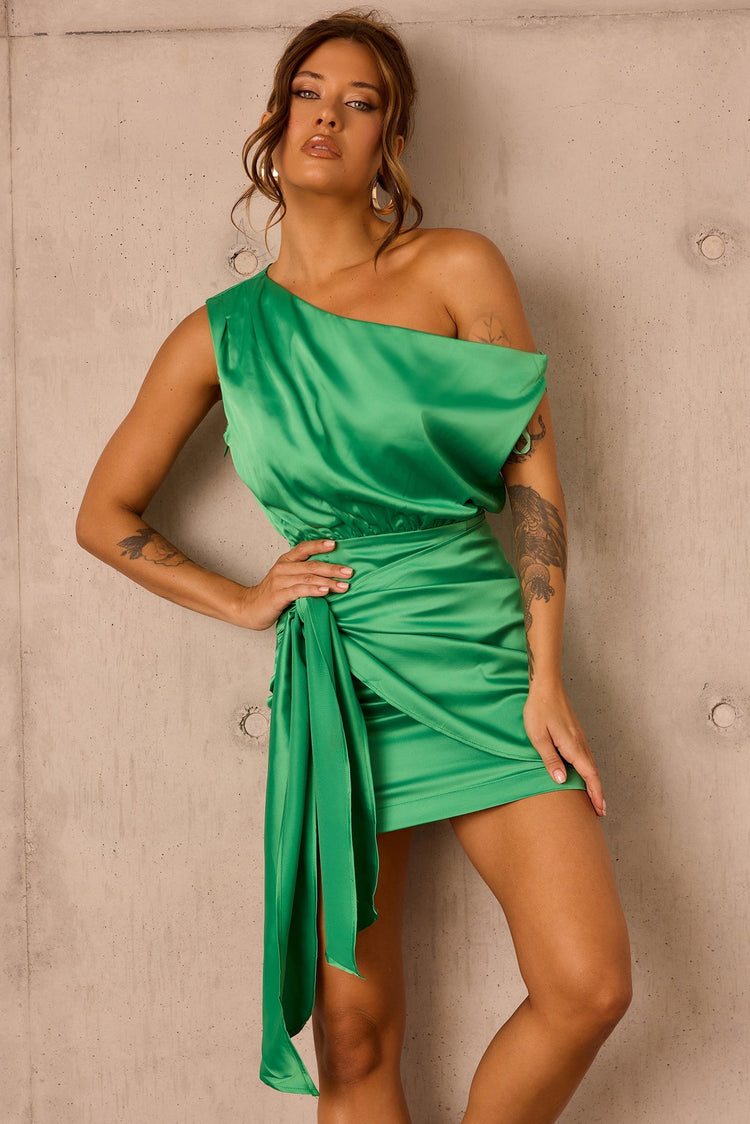 Still Lovers Mini Dress - Emerald for women