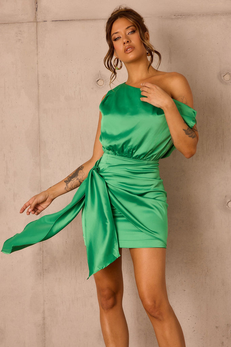 Still Lovers Mini Dress - Emerald for women