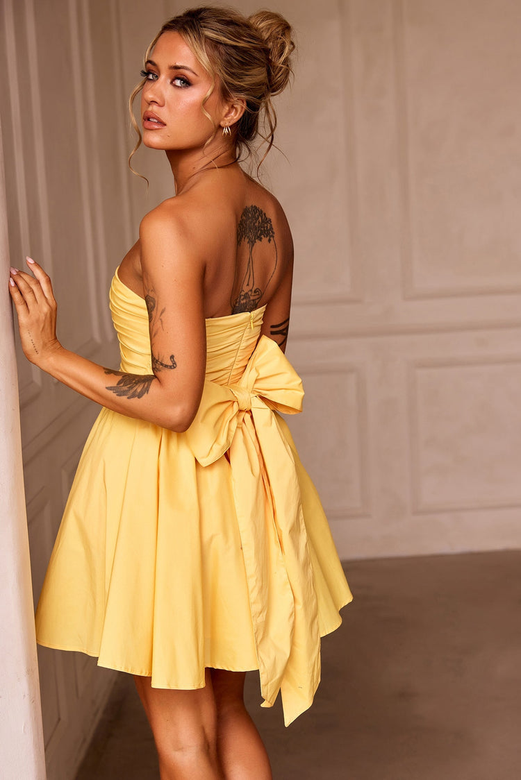 Sugar Crush Mini Dress - Yellow for women