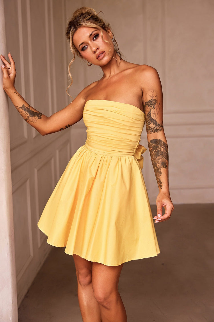 Sugar Crush Mini Dress - Yellow for women