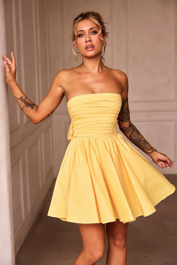 Sugar Crush Mini Dress - Yellow for women