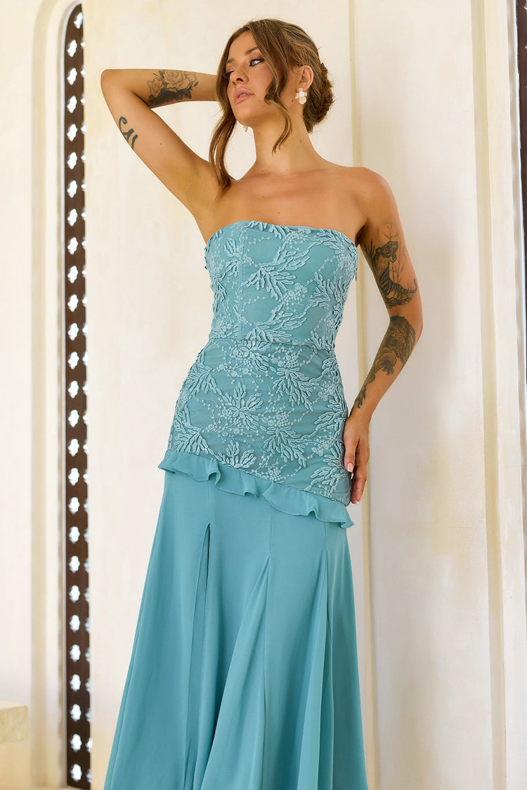 Sugar Reverie Lace Maxi Dress - Sage for women