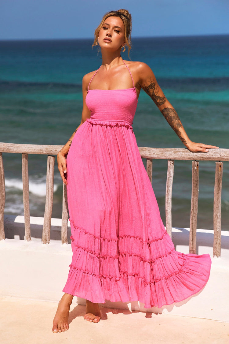 Sun Setter Maxi Dress - Pink for women