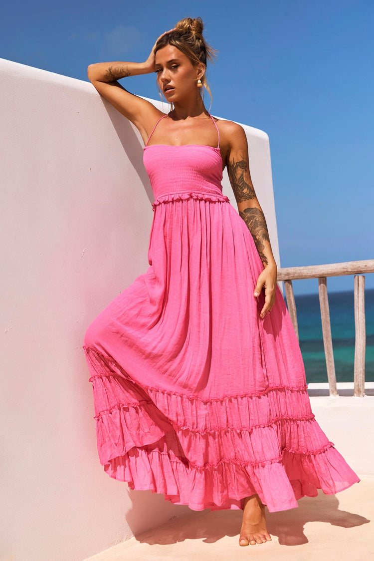 Sun Setter Maxi Dress - Pink for women