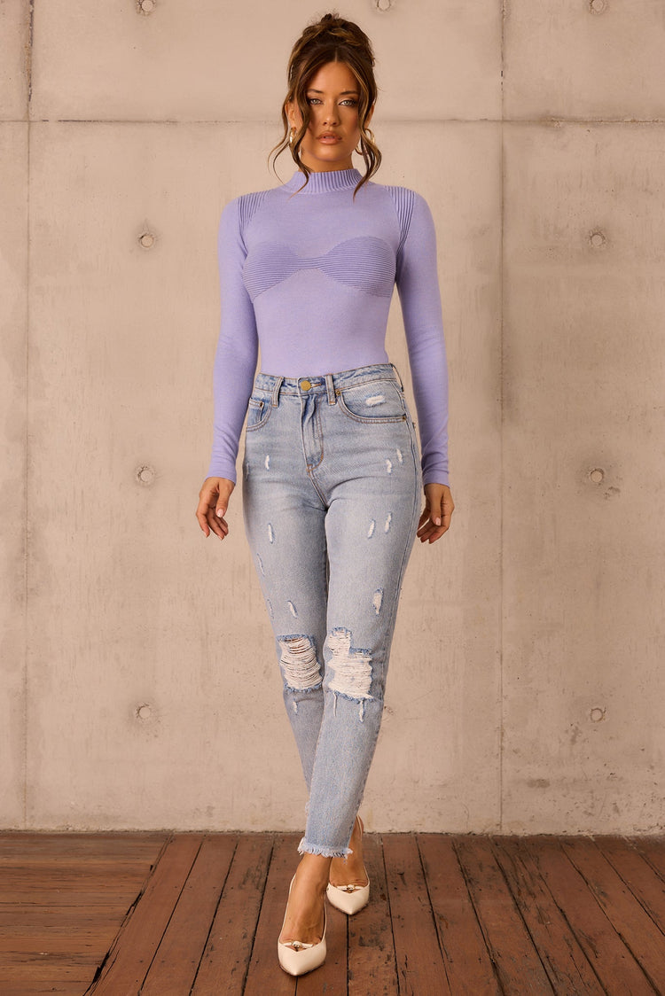 Sundown Blues Denim Jeans - Washed Blue for women