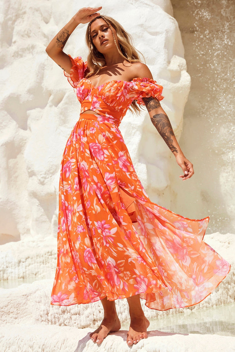 Sundrenched Maxi Dress - Red Multi for women