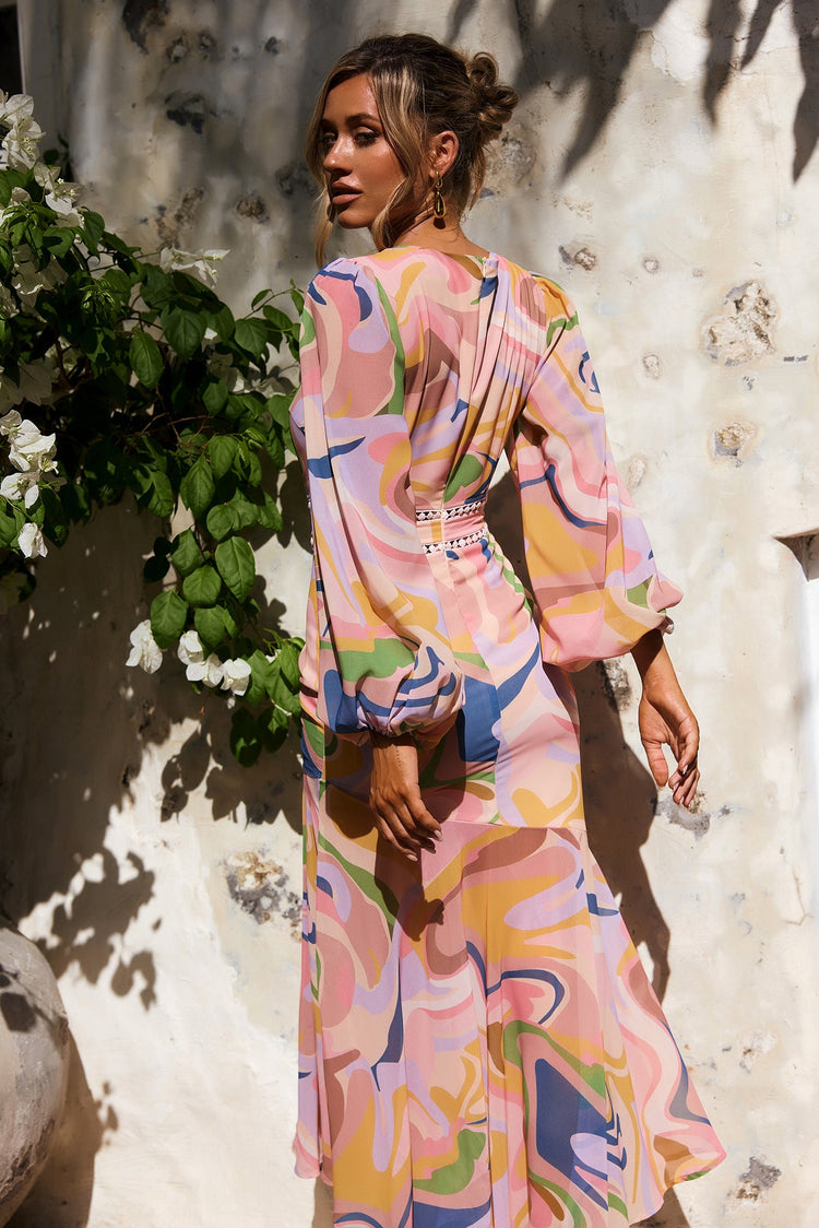 Sunflare Maxi Dress - Pink Multi for women