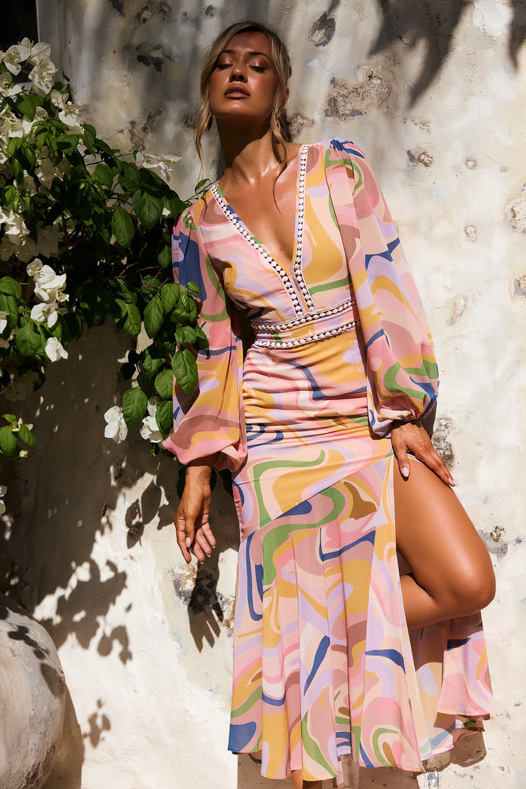 Sunflare Maxi Dress - Pink Multi for women