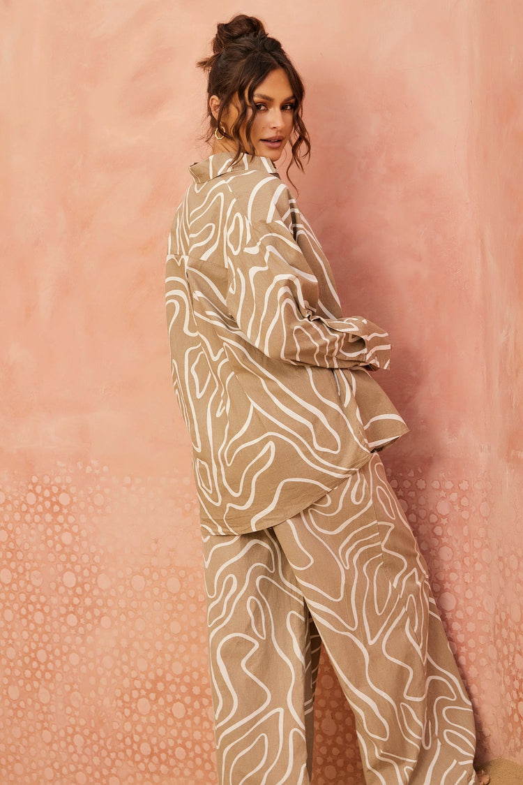 Sunlights In Capri Shirt - Beige for women