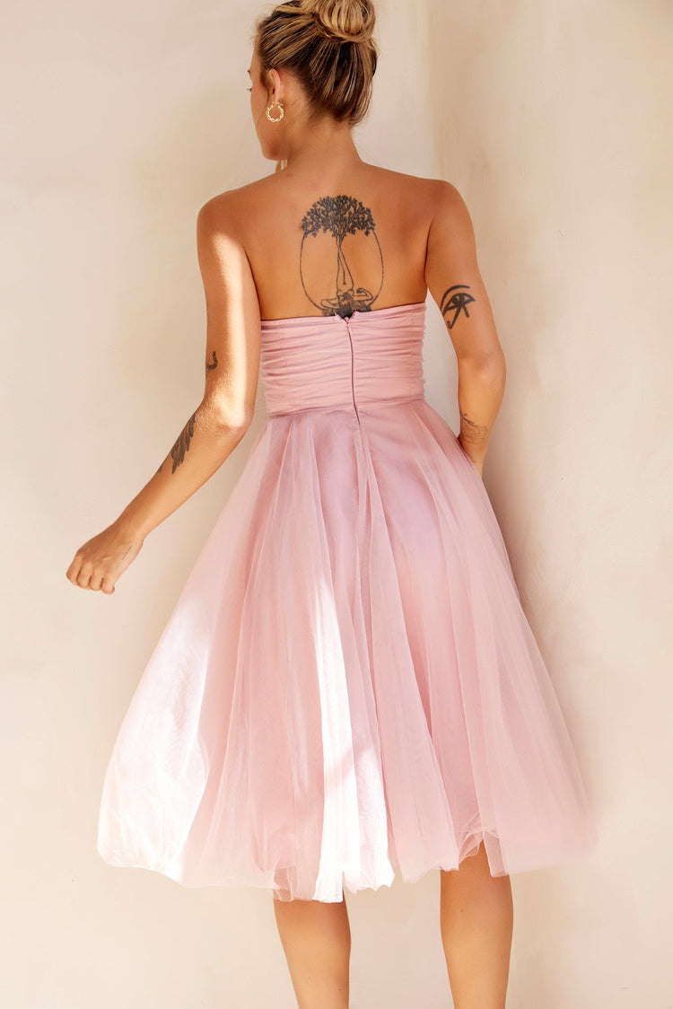 Swingin' It Midi Dress - Blush for women