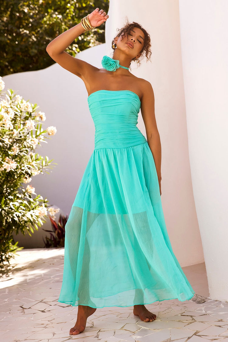 The Briana Maxi Dress - Sea Green for women