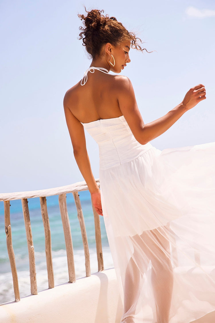 The Briana Maxi Dress - White for women