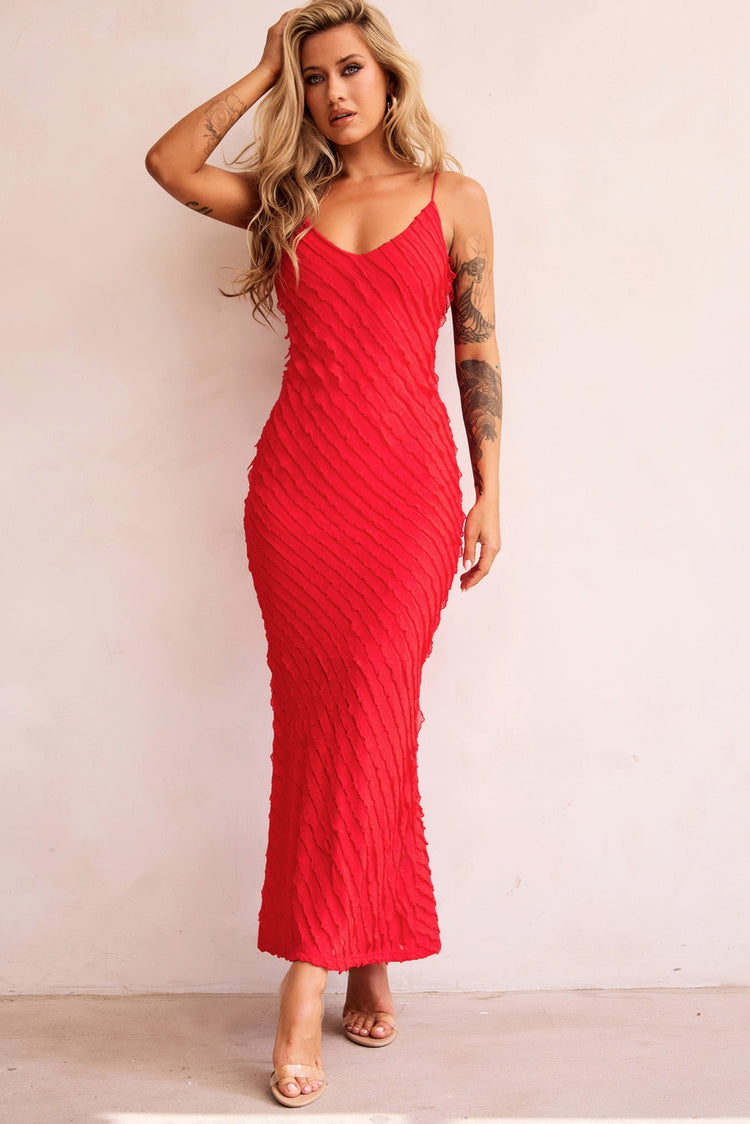 Thelma Maxi Dress - Red for women