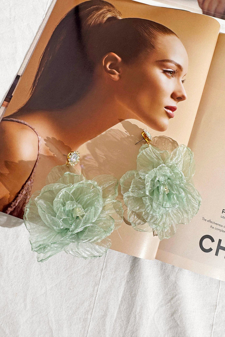 Under Palm Earrings - Sage for women
