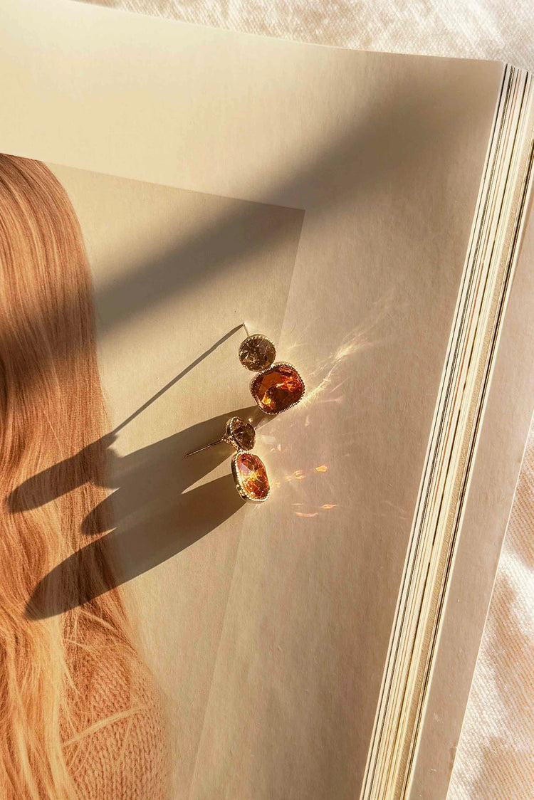 Up Twilight Earrings - Rust for women