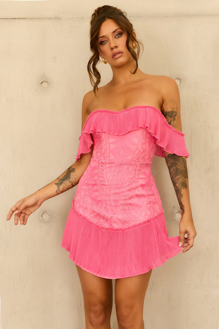 Venetian Summer Dress - Hot Pink for women