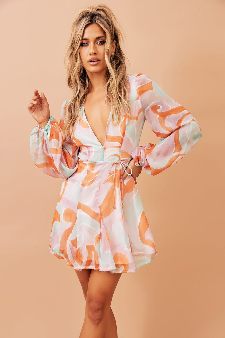Vierra Mini Dress - Orange for women