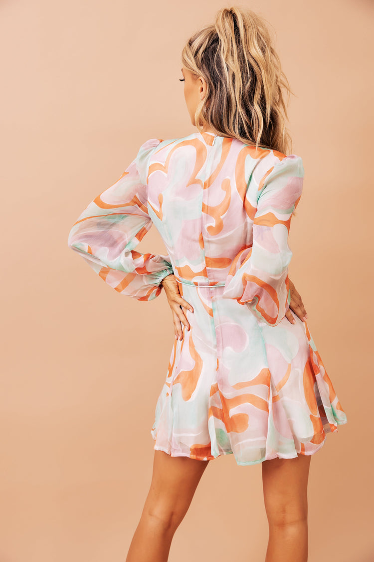 Vierra Mini Dress - Orange for women