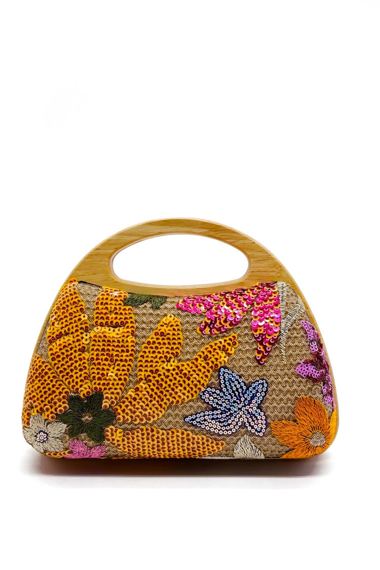 Vintage Summer Clutch Bag - Orange Multi for women