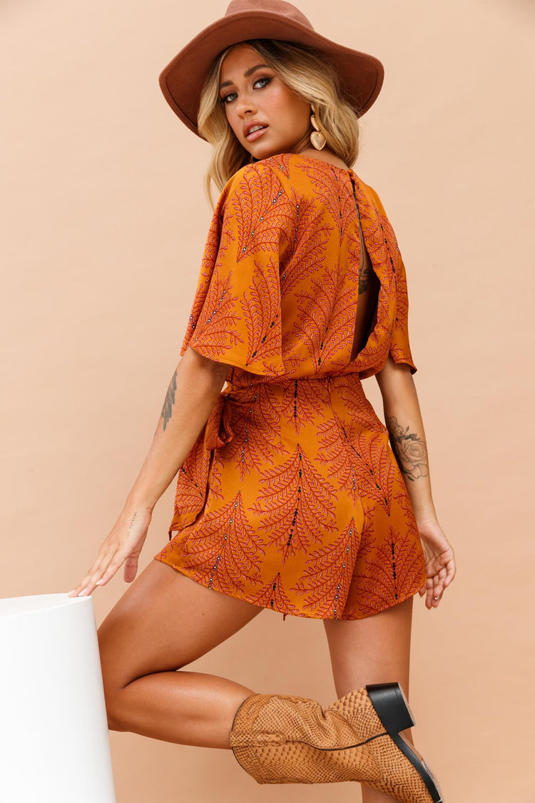 Vixen Playsuit - Mustard for women