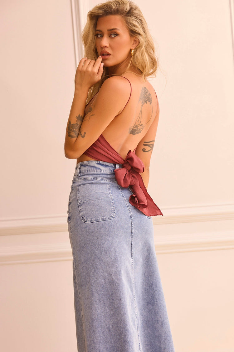 Walk On Fire Top - Antique Rose for women