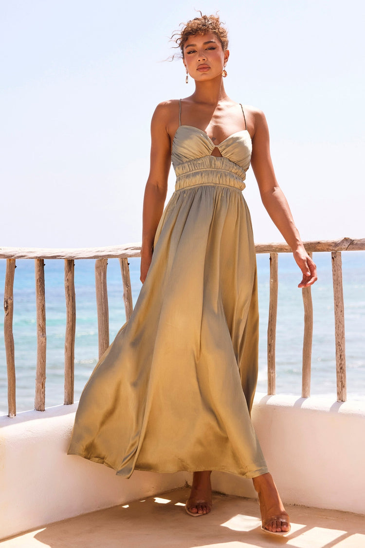 Way To You Maxi Dress - Olive for women