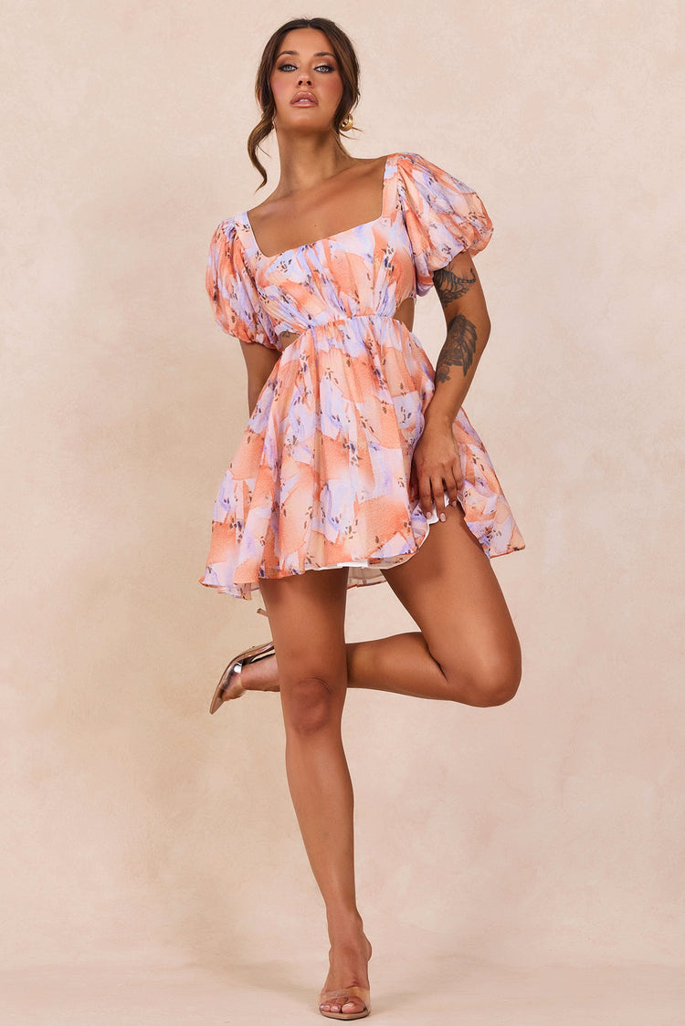 Woodington Sky Mini Dress - Orange for women